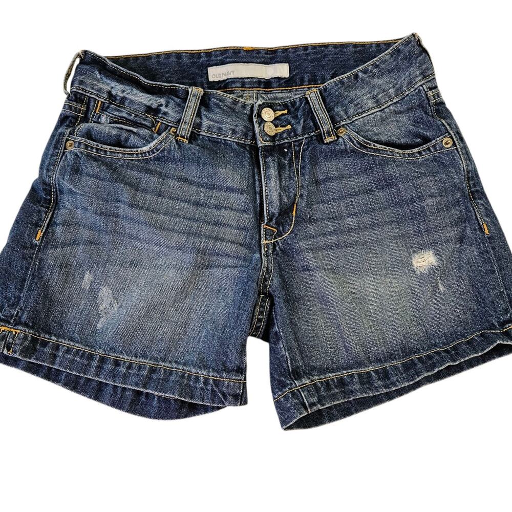 Old Navy Women's Size 4 Distressed Denim Shorts 5 Pockets
